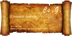 Csonka Gerda névjegykártya
