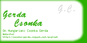 gerda csonka business card